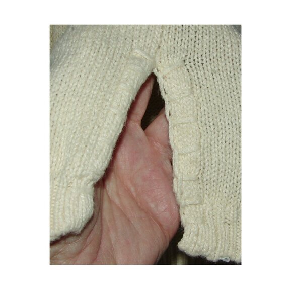 Vtg International Sportswear Oversized Knit Sweater Tunic TOP, Size 2X-3X Ivory - Picture 3 of 9